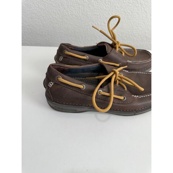 Men’s Columbia Dockside Boat Loafers Brown Leather 7 - Picture 6 of 13